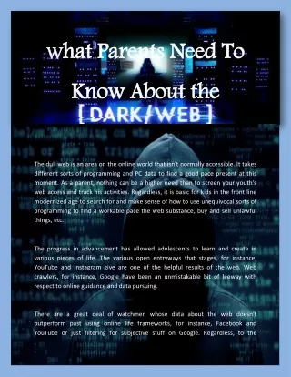 how to find the dark web
